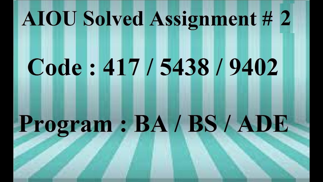 9402 solved assignment 2022