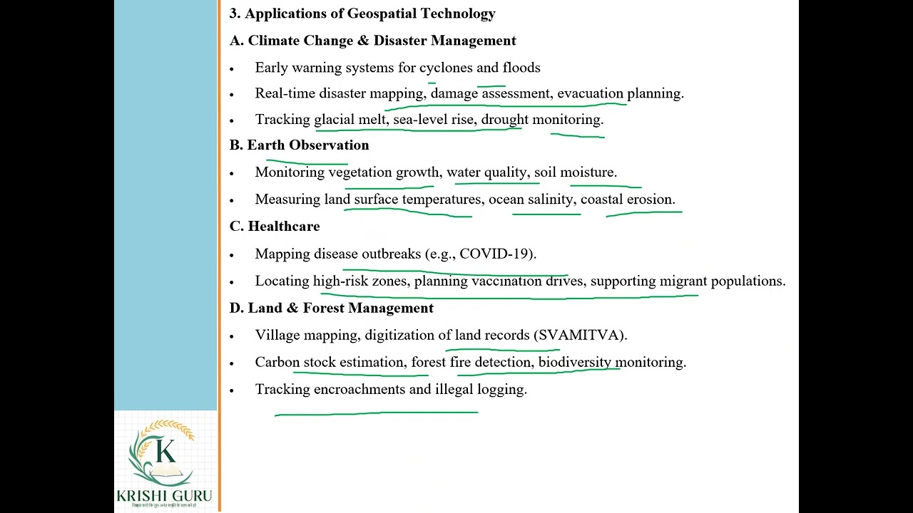 Geospatial Technology: Remote Sensing, Geographical Information System and GPS