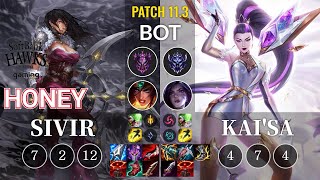 SHG Honey Sivir vs Kai'Sa Bot - KR Patch 11.3