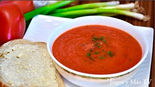 Sopa de Tomate saludable, nutritiva y Riquísima