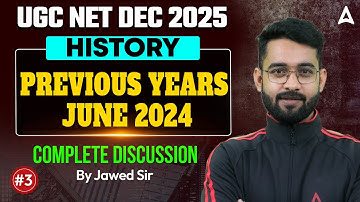 UGC NET History | UGC NET History Previous Years June 2024 #3 By Jawed Sir