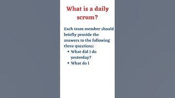 What is a daily scrum - Agile Interview Question and answers #shorts #agile #scrum #interview