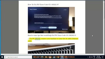 Fix PS5 Error Code CE-108262-9