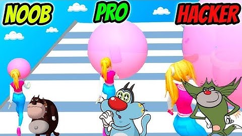 NOOB vs PRO vs HACKER 😱 in Gum Run 3D | Oggy, jack, Bob Game Video Funny Gameplay GAME STaR PKS
