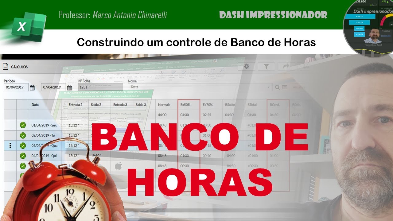 Criando uma planilha para controle de Banco de Horas Trabalhadas | # ...
