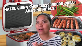 I made 3 meals with my Hazel Quinn Smokeless Indoor grill! It makes grilling a lot easier!
