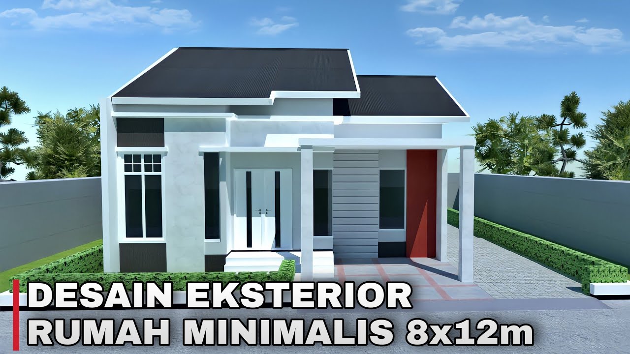 Desain Eksterior Rumah Minimalis 8x12m YouTube