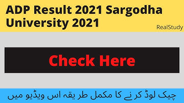 University of Sargodha ADP Result 2021