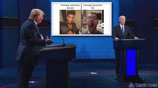 Trump and Biden Debate Wojak and Chad