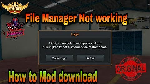 How to Bussid file manager not working ||  file manager loading problem || Bussid mod problem