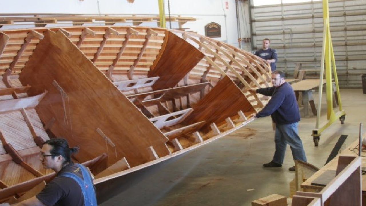 wooden sailboat boat building