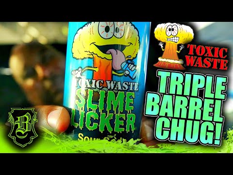 EXTREME SOUR SODA CHUG x3: Toxic Waste Slime Licker!