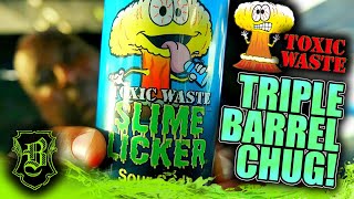 EXTREME SOUR SODA CHUG x3: Toxic Waste Slime Licker!