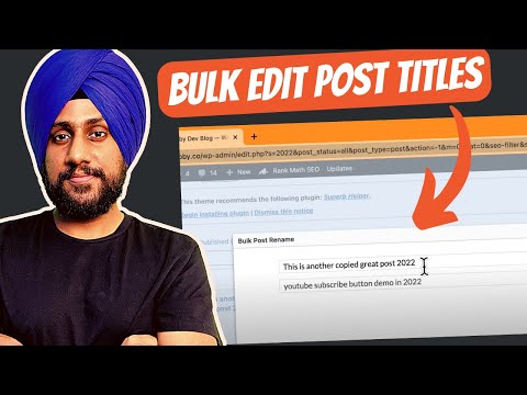 How to Bulk Edit Wordpress Post (or Page) Titles in Few Clicks | WordPress Tutorials