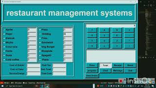 restaurant management python tkinter