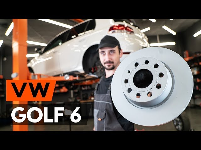 Comment remplacer des disques de frein arrière sur VW GOLF 6 (5K1)  [TUTORIEL AUTODOC] - YouTube