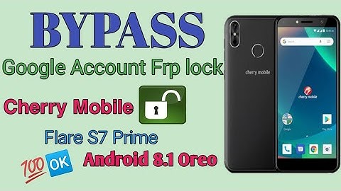 Cherry Mobile Flare S7 Prime Google Frp lock(WithOut GMAIL)100%