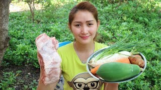 Yummy Pork Soup With Vegetable Cooking - Pork Soup Cooking - Cooking With Sros