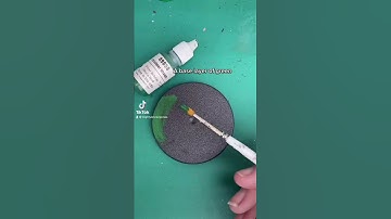 Crackle Paint Green Glow Effect Base For Miniatures | Time Lapse | Warhammer Bases