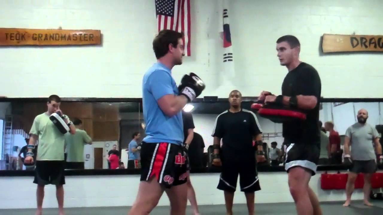 Muay Thai Kickboxing Drill at Dragon Gym Martial Arts in Exton, PA