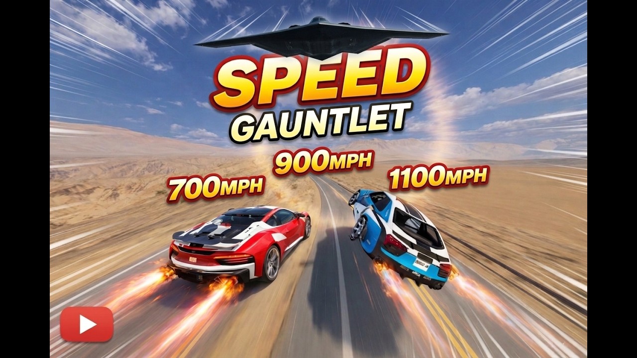 Speed Boost Racing Different Speed Boost Car challenge (700, 900, 1100 km/h) #automobile # ...