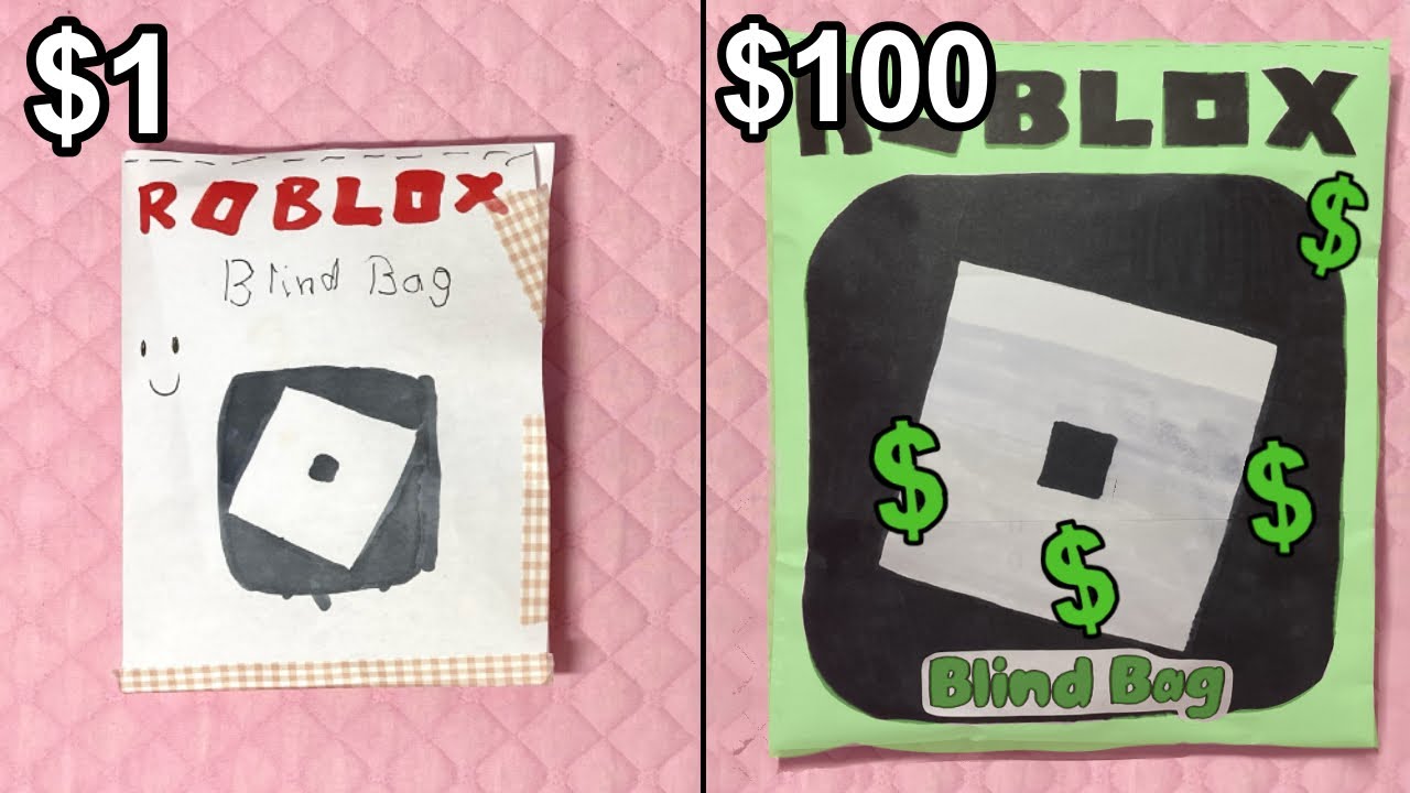 $1 VS $100 BLIND BAG! ROBLOX edition 🖤| ASMR | tutorial | applefrog