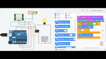 Home Automation with Pir Sensor at Tinkercad | Automate Light with Pir Sensor using Arduino.