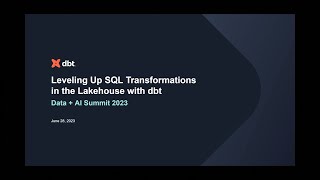 Sponsored by: dbt Labs | Leveling Up SQL Transformations in the Lakehouse with dbt Dbt And Databricks How To Setup And Transform Data If Required