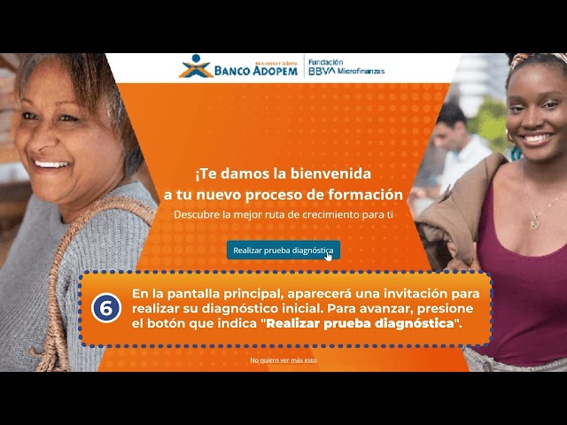 Pasos de registro - CRECE CON ADOPEM
