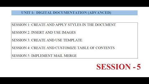 Class X || Subject Specific Skills || Part B || Unit 1 || Session 5 - Mail Merge