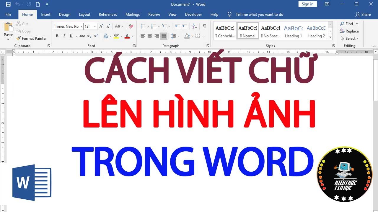 Cách Chèn Chữ Vào Ảnh Trong Word - Youtube