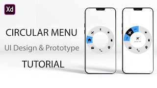 Circular Menu design | UI Design & Prototype | Adobe XD Tutorial screenshot 5