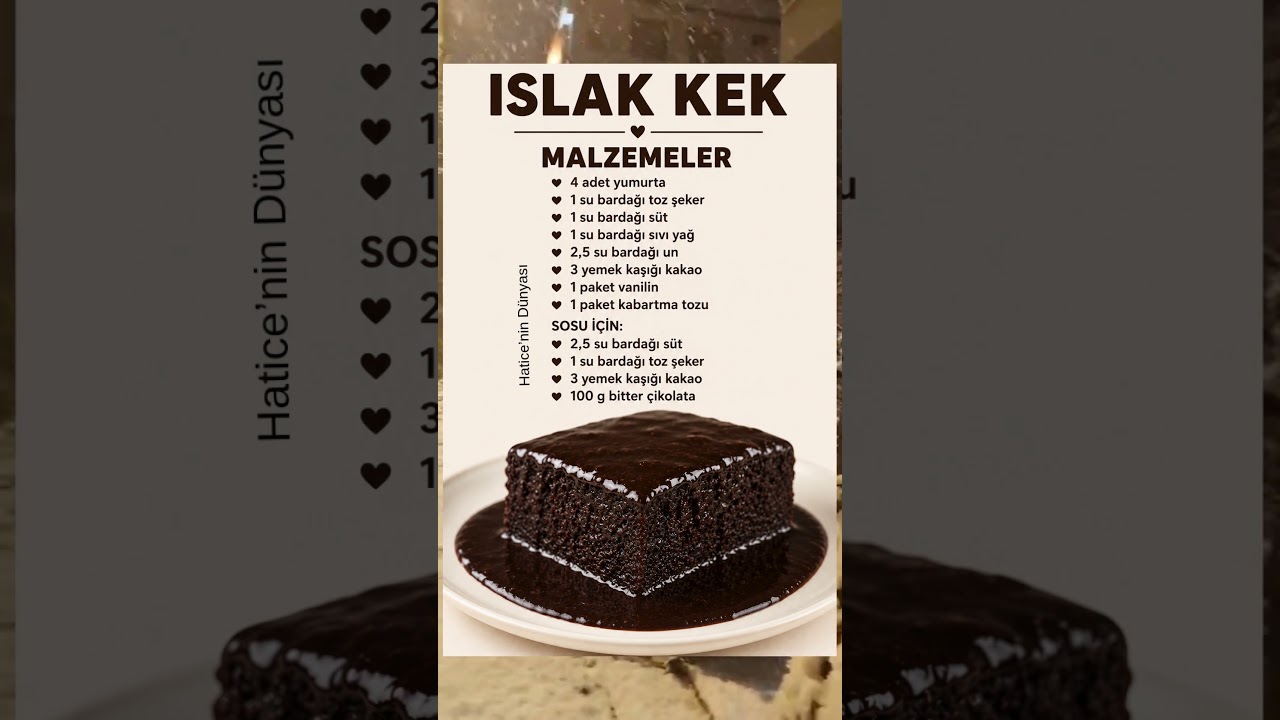 🍫 Tam Kıvamında Islak Kek Tarifi 🍫 #pratiktarifler #tarif #yemek #yemektarifleri 🍫 Tam Kıvamında Islak Kek Tarifi 🍫 #pratiktarifler #tarif #yemek #yemektarifleri