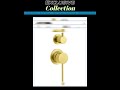 Concealed Round Brushed Gold Wall Shower Mixer 2 Way Diverter Valve For Bathroom