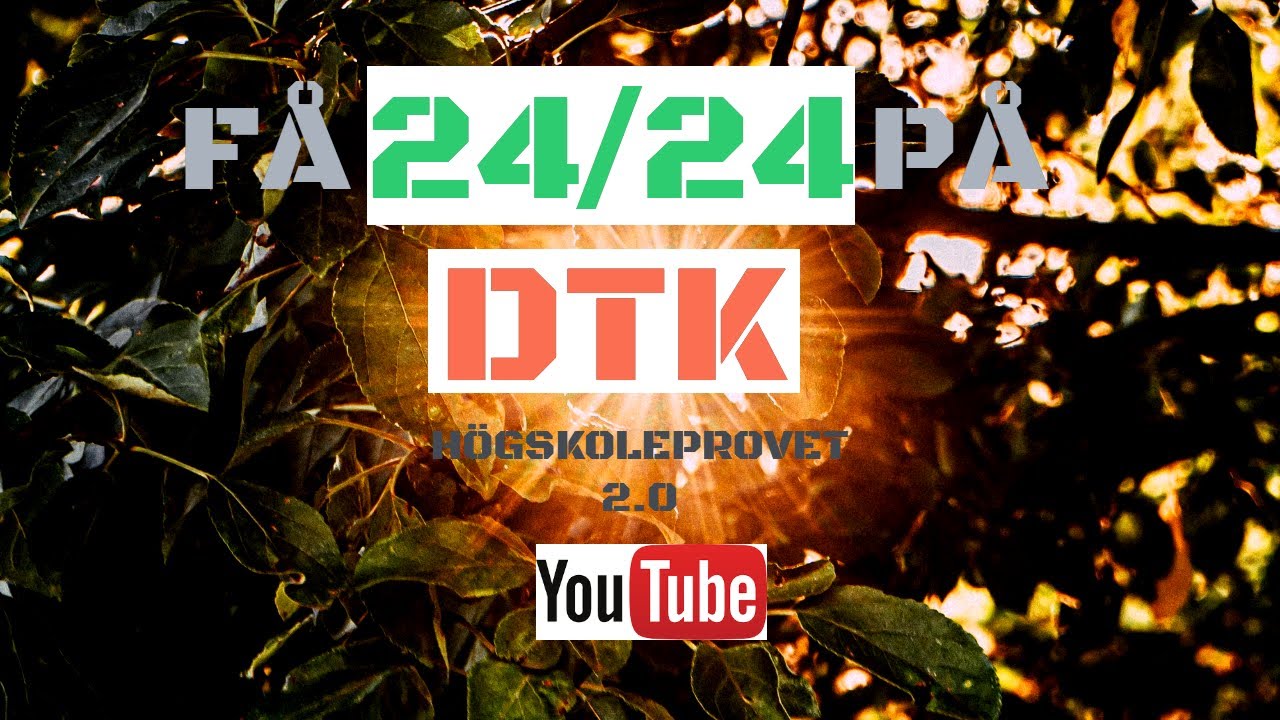 Högskoleprovets DTK är ENKELT.