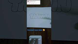 TANVIN | Draw name in bubble letters #art #shortvideo #handwriting