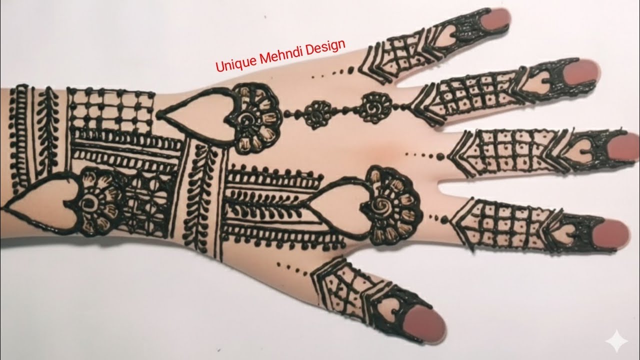 Valentine Day Special Simple & Unique Mehndi Design for Back Hand | New Heart Shape Mehndi 💖 Design 