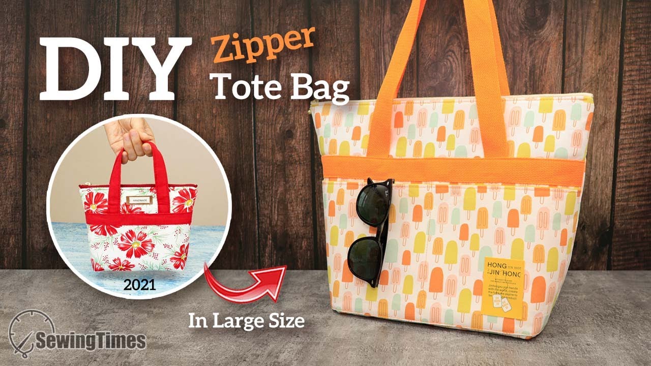 Travel in Style with This DIY💖Zipper Tote Bag Tutorial - YouTube