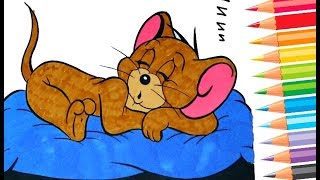 Jerry Sleeps Tom and Jerry Coloring Pages for Kids screenshot 5