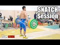 Lu xiaojun tian tao chen lijun team china snatch session in tianjin