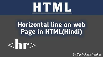 How to draw Horizontal  line on web page using hr tag in html (Hindi)