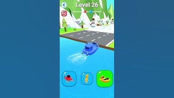 Shape-shifting 🚗🚤 26 Level Gameplay Walkthrough | Best Android, iOS Games #shorts