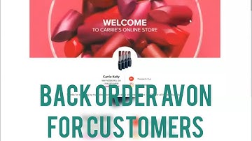 How online AVON Customers Can Backorder