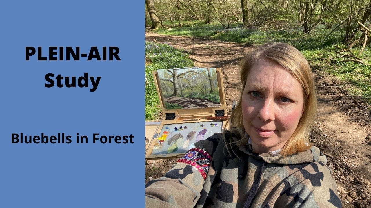 PLEIN-AIR OIL STUDY (Bluebells in Forest)