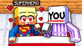 YOU Are Handcuffed To SUPERHERO GIRLFRIEND For 24 HOURS in Minecraft!