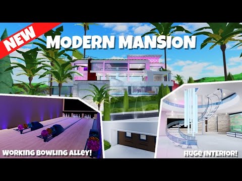 New Modern Mansion House New Rainbow Furniture Roblox Robloxian Highschool Youtube - roblox bloxburg house builds cheat roblox high school