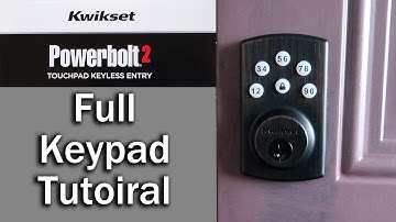 Kwikset Powerbolt 2 Smart Deadbolt Full Key-Pad Tutorial