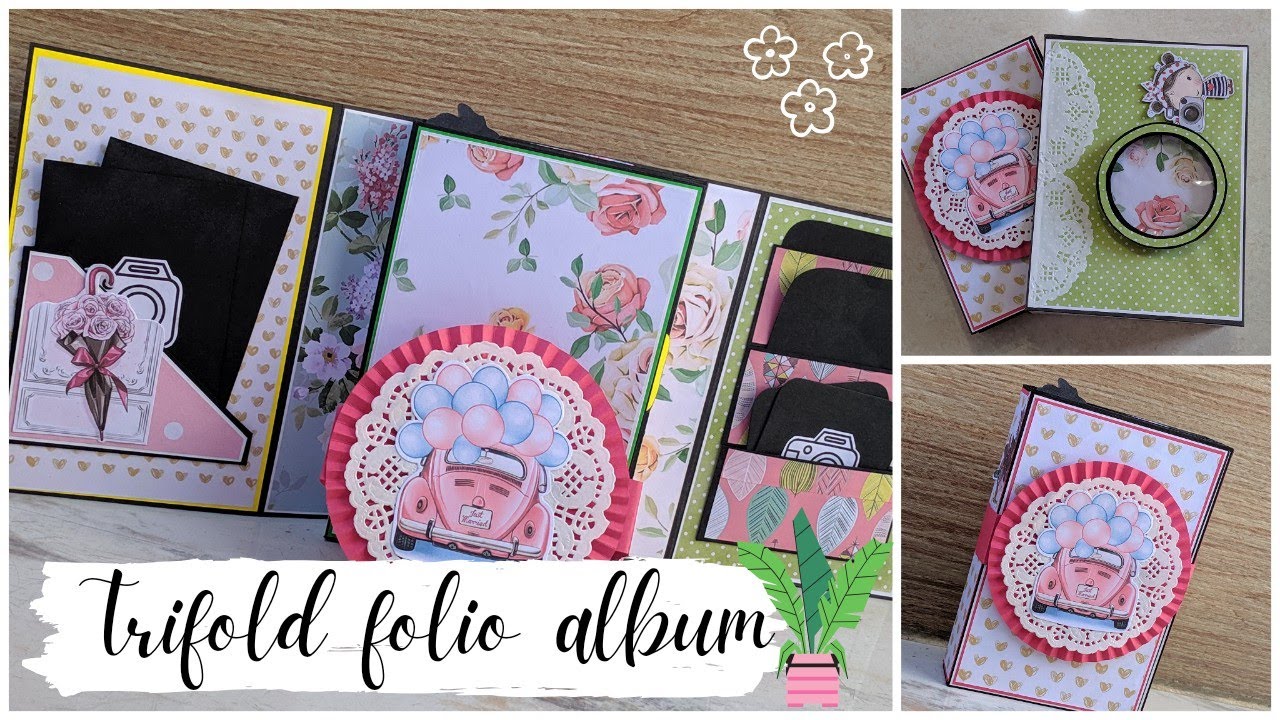 Trifold album || Mini Trifold folio || Mini album || camera box album || Part 2 || Mahima crafts