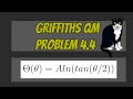 Griffiths Problem 4.4 (3rd ed) Solution: The OTHER Solution to the Angular Equation