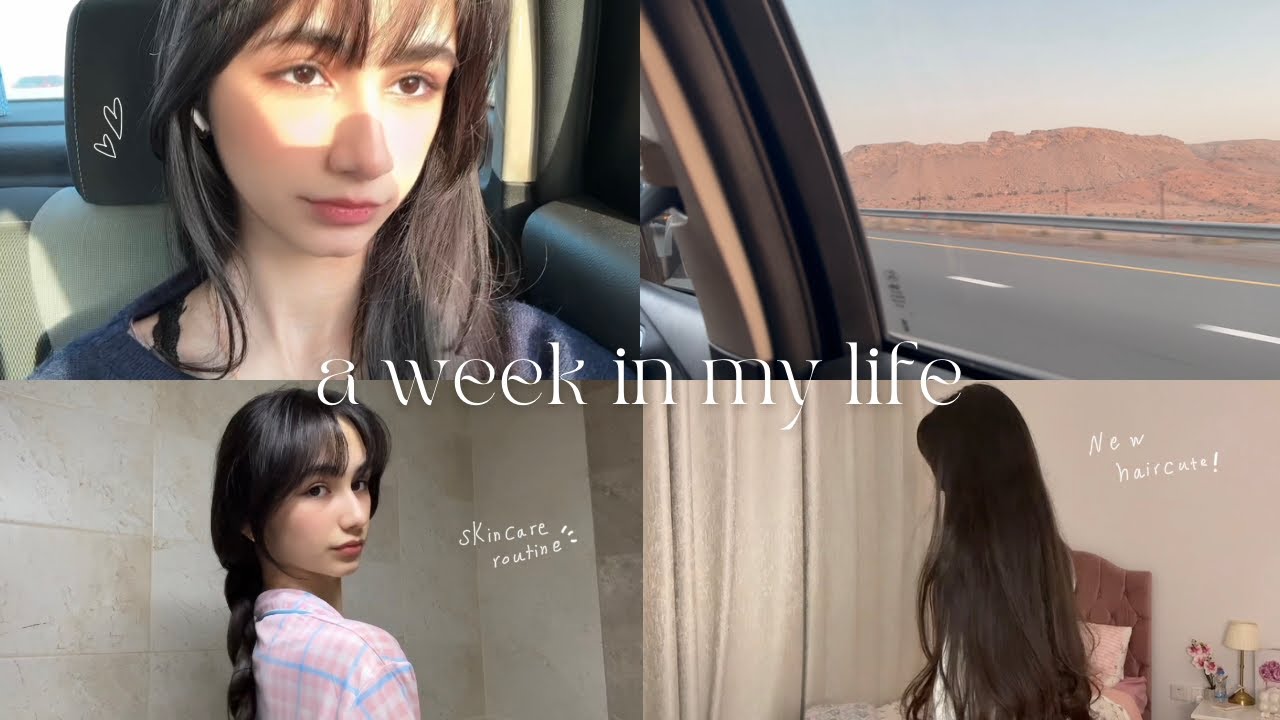 فلوق أسبوع من حياتي 🎀| قصيت شعري 💇🏻‍♀️ | روتين العناية اليومية 🫧| grwm ميكب